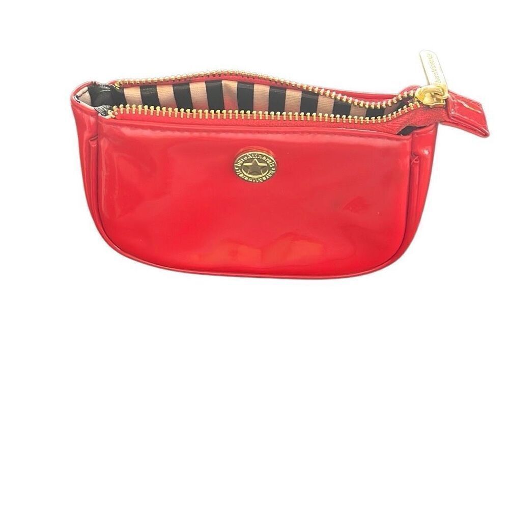 BareMinerals red vinyl cosmetic bag. Markings on inside but outside in great sha